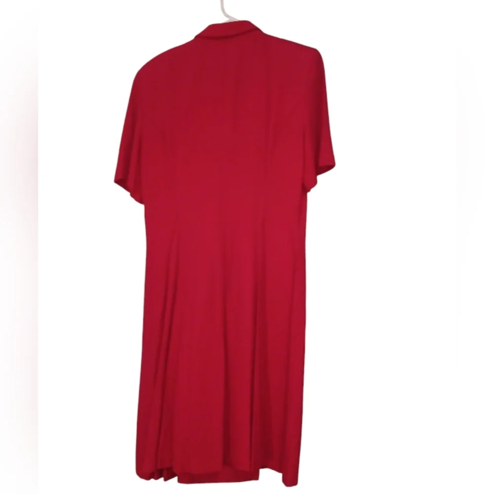 Julian Taylor Red Double-Breasted Dress